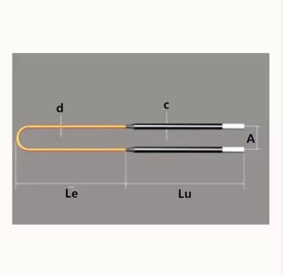 Dia 4/9,6/12, 9/18 1800°C 1850°C 1900°C MoSi2 Element grzewczy dla ceramiki piecowej