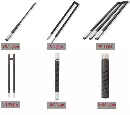1400c U W Rod Shape Type Silicon Carbide Rod Heating Element dla pieca lub pieca
